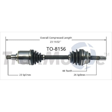 Surtrack Axle Cv Axle Shaft, To-8156 TO-8156